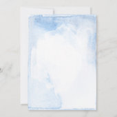 Roze en Stoffig Blauw Bloemen Vrijgezellenfeest Kaart (Achterkant)