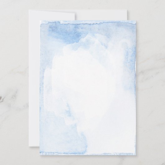 Roze en Stoffig Blauw Bloemen Vrijgezellenfeest Kaart (Achterkant)