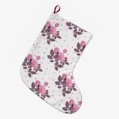 Roze en stoffige paarse rozen. grote kerstsok (Voorkant (Hangend))