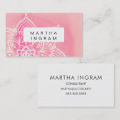 Roze en stomheid Mandala Balans ontwerp Visitekaartje (Voorkant / Achterkant)