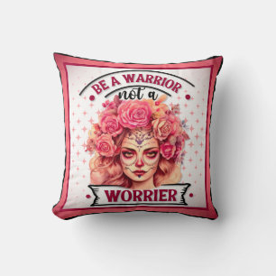 Roze en Sugar Skull Sierkussen