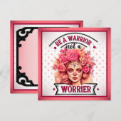 Roze en  Suikerschedel Feestdagenkaart (Voorkant / Achterkant)