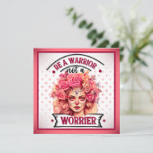 Roze en  Suikerschedel Feestdagenkaart (Staand voorkant)