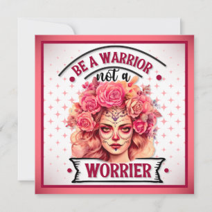 Roze en Suikerschedel Feestdagenkaart