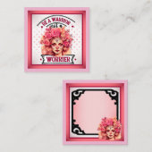 Roze en Suikerschedel Notitiekaartje (Voorkant / Achterkant)