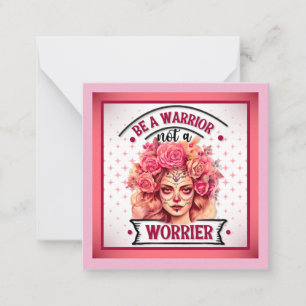Roze en Suikerschedel Notitiekaartje