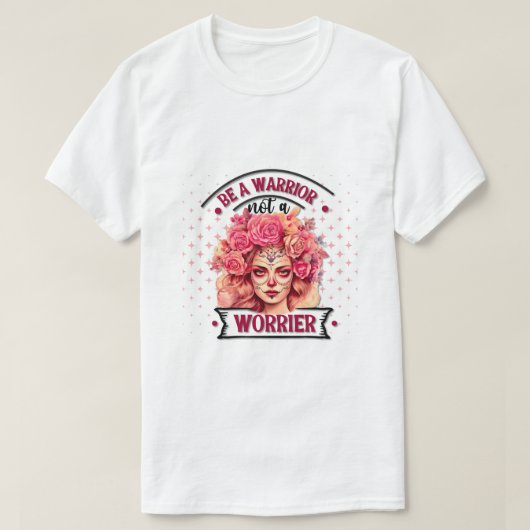 Roze en Suikerschedel T-shirt (Design voorkant)