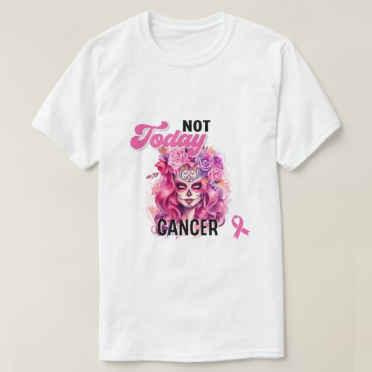 Roze en Suikerschedel T-shirt (Design voorkant)
