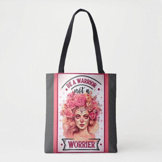 Roze en Suikerschedel Tote Bag (Voorkant)