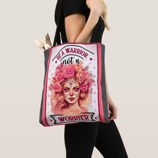 Roze en  Suikerschedel Tote Bag (Dichtbij)