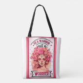 Roze en  Suikerschedel Tote Bag (Achterkant)