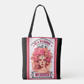 Roze en  Suikerschedel Tote Bag (Achterkant)