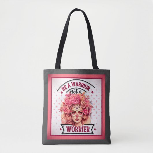 Roze en Suikerschedel Tote Bag (Voorkant)