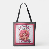 Roze en Suikerschedel Tote Bag (Achterkant)