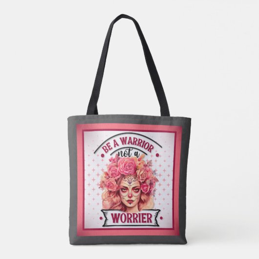 Roze en Suikerschedel Tote Bag (Achterkant)