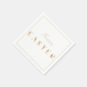 Roze en Tan Floral Easter Napkins Servet (Hoek)