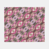 Roze en Taupe Boho Chique Abstract Patroon Fleece Deken (Voorkant (Horizontaal))