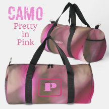 Roze en Taupe Chique Camouflage Monogrammed