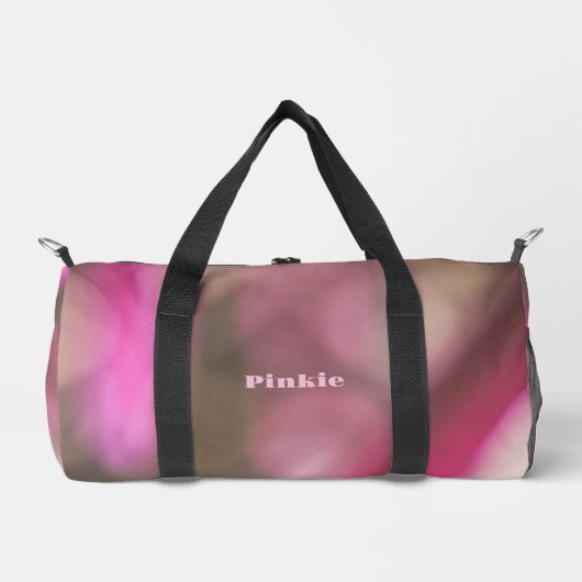 Roze en Taupe Chique Camouflage Monogrammed Plunjezak (Voorkant)