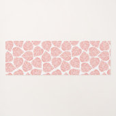 Roze en Taupe Leaf Natural Trendy Monogram Yogamat (Achterkant (horizontaal))