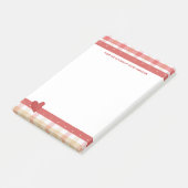 Roze en Taupe Retro Schotse ruit Post-it® Notes (Schuin)