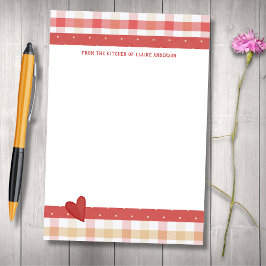 Roze en Taupe Retro Schotse ruit Post-it® Notes