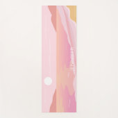 Roze en Terracotta Tropical Beach Yogamat (Voorkant)