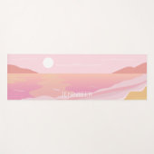 Roze en Terracotta Tropical Beach Yogamat (Voorkant (horizontaal))