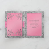 Roze en Tin Hart Bedankkaart (Binnen)