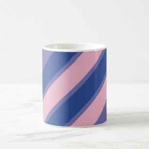 Roze en tinten paarse strepen koffiemok