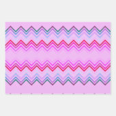 Roze en turkooizen inpakpapier plat vel set van 3 (Voorkant 3)