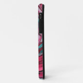 Roze en turquoise abstracte iPhone 5 hoes (Achterkant/links)