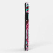 Roze en turquoise abstracte iPhone 5 hoes (Achterkant/rechts)