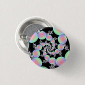 Roze en Turquoise Balloon Spiral Ronde Button 3,2 Cm (Voorkant /achterkant)
