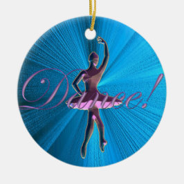 Roze en Turquoise Blue Ballerina Ornament