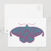 roze en turquoise briefkaart (Voorkant / Achterkant)