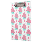 Roze en Turquoise Cupcakes, Cupcake Patroon Klembord (Links)