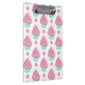 Roze en Turquoise Cupcakes, Cupcake Patroon Klembord (Rechts)