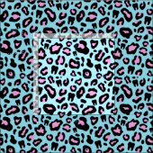 Roze en turquoise Dentale spuitdruk Stof (Delen)