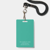 Roze en turquoise gelaagde foto badge (Achterkant met lanyard)