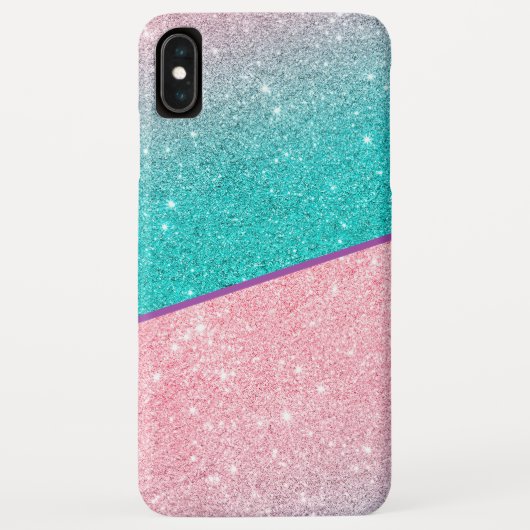 Roze en turquoise geometrisch ontwerp Case-Mate iPhone case (Achterkant)
