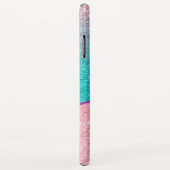 Roze en turquoise geometrisch ontwerp Case-Mate iPhone case (Achterkant/rechts)