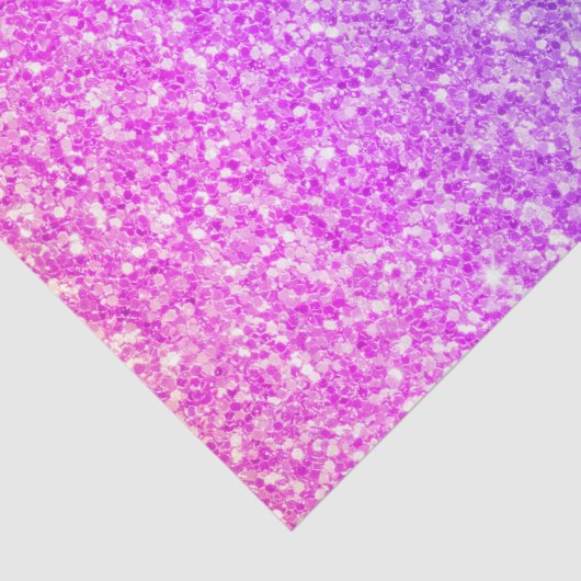 Roze en Turquoise gradiënt Glitter Afdrukken Tissuepapier (Detail)