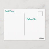 Roze en turquoise kampeer thema verjaardag in vint briefkaart (Achterkant)