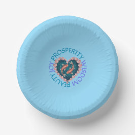 Roze en turquoise Koi Papieren Kommen