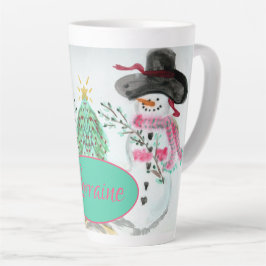 Roze en Turquoise Latte Mok