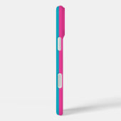 Roze en turquoise monogram gestreepte hoes (Achterkant / Rechts)