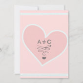 Roze en Turquoise Mr en Mrs Typography Weddings Kaart (Achterkant)