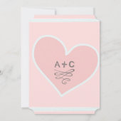 Roze en Turquoise Mr en Mrs Typography Weddings Kaart (Achterkant)
