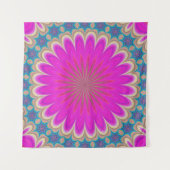 Roze en Turquoise Mystical Mandala Wall Tapestry Wandkleed (Voorkant)